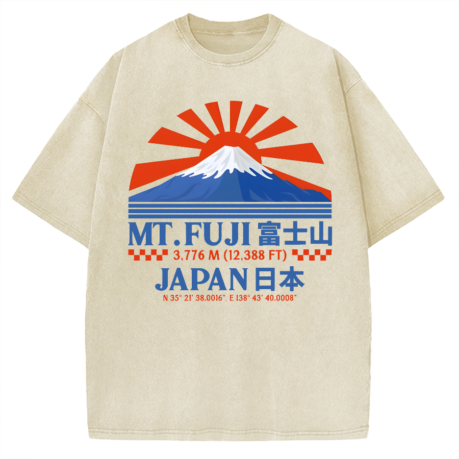 Vintage Japan Mount Fuji Vintage Washed T-shirt