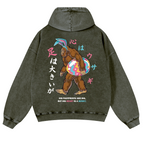 Easter Bigfoot Vintage Washed Cotton Back Art Hoodie