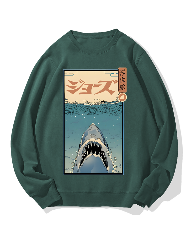 Uyiko-e Shark Cotton Sweatshirt