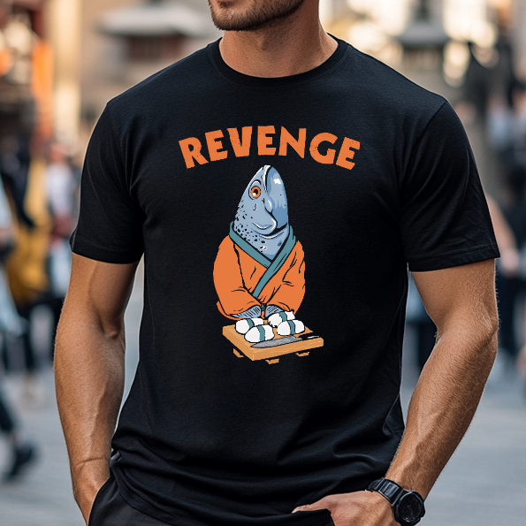 Revenge Sushi Fish Japanese Style Classic Tee