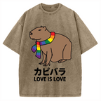 Capybara With Love Vintage Washed T-shirt
