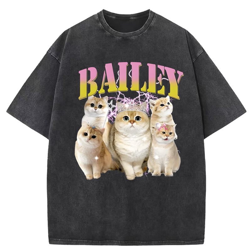 Bailey Cat Washed T-Shirt
