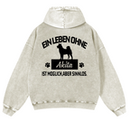 Akita Vintage Washed Cotton Back Art Hoodie