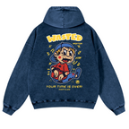 Wasted Vintage Washed Cotton Back Art Hoodie
