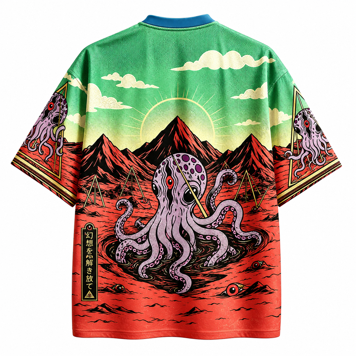 Jaws Tri‑Eye Cosmic Octopus Jersey Shirts