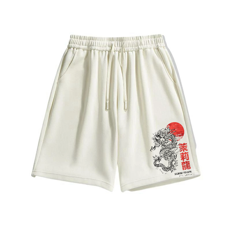 Jasmine Dragon Cotton Casual Shorts