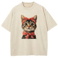 Kerchief Cat Washed T-Shirt