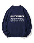 Fruits Zipper Cotton Sweatshirt