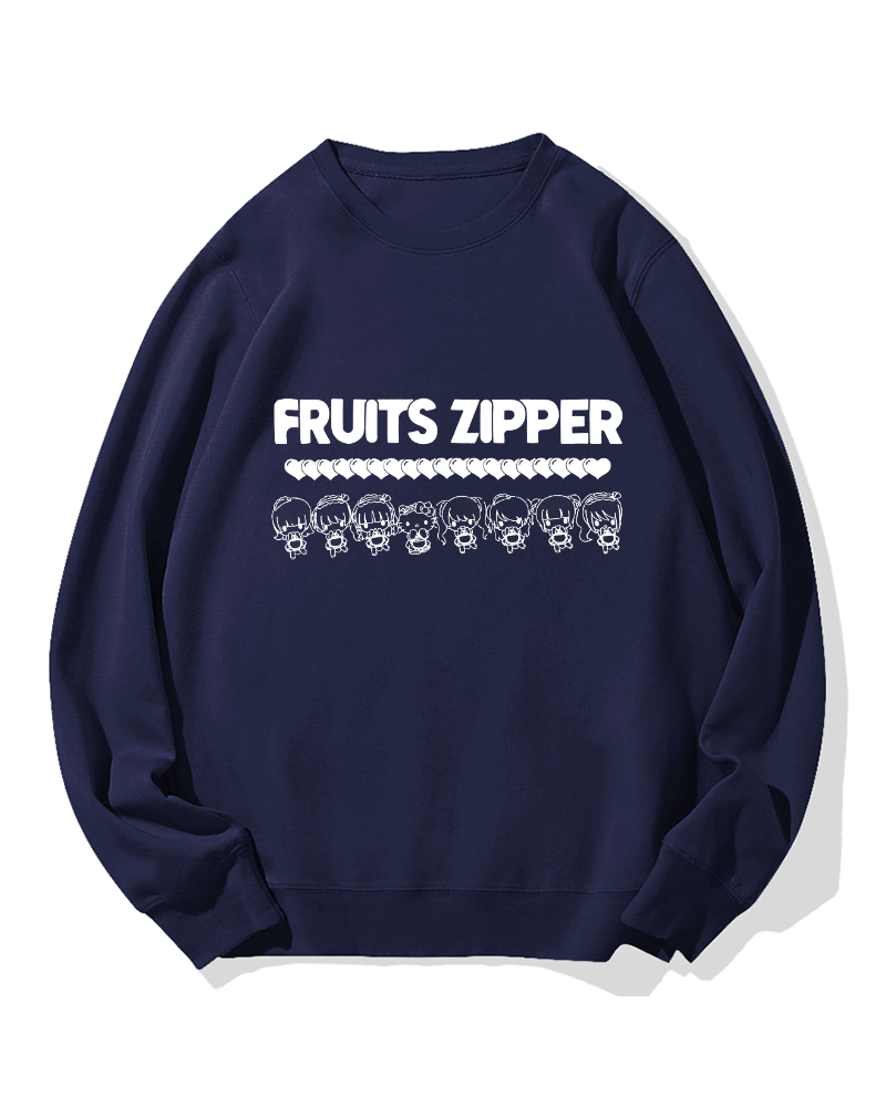 Fruits Zipper Cotton Sweatshirt