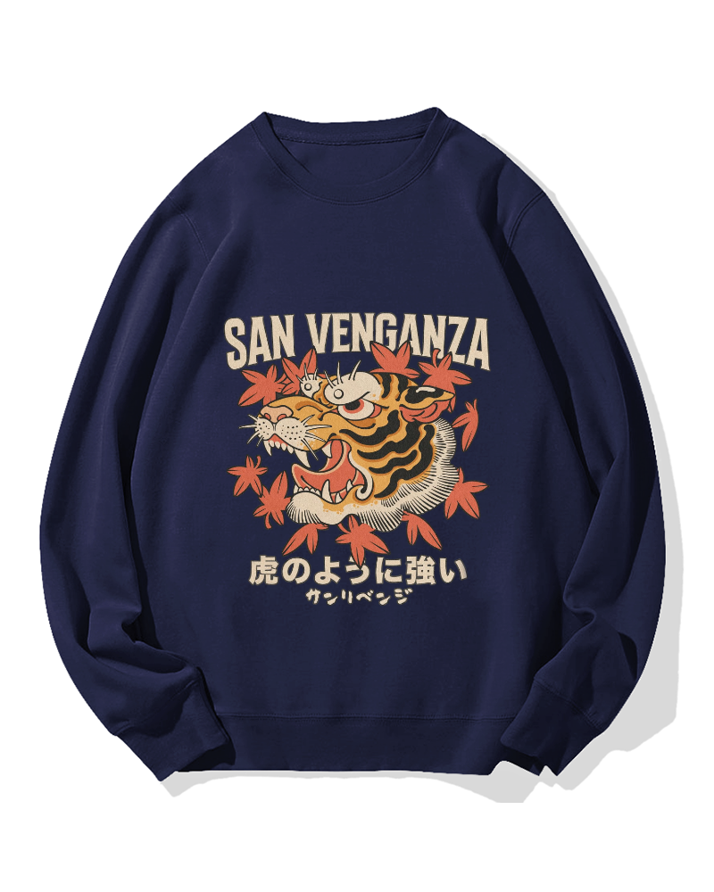 Japanese Ukiyo-eTiger Cotton Sweatshirt