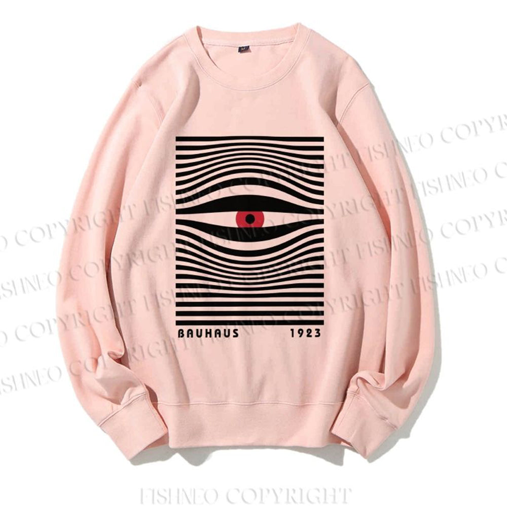 Unisex Casual Artistic Geometric Eyes Printed Sweatshirt