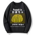 Japanese Yellow Punpkin Geek Cotton Sweatshirt