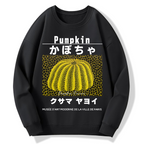 Japanese Yellow Punpkin Geek Cotton Sweatshirt