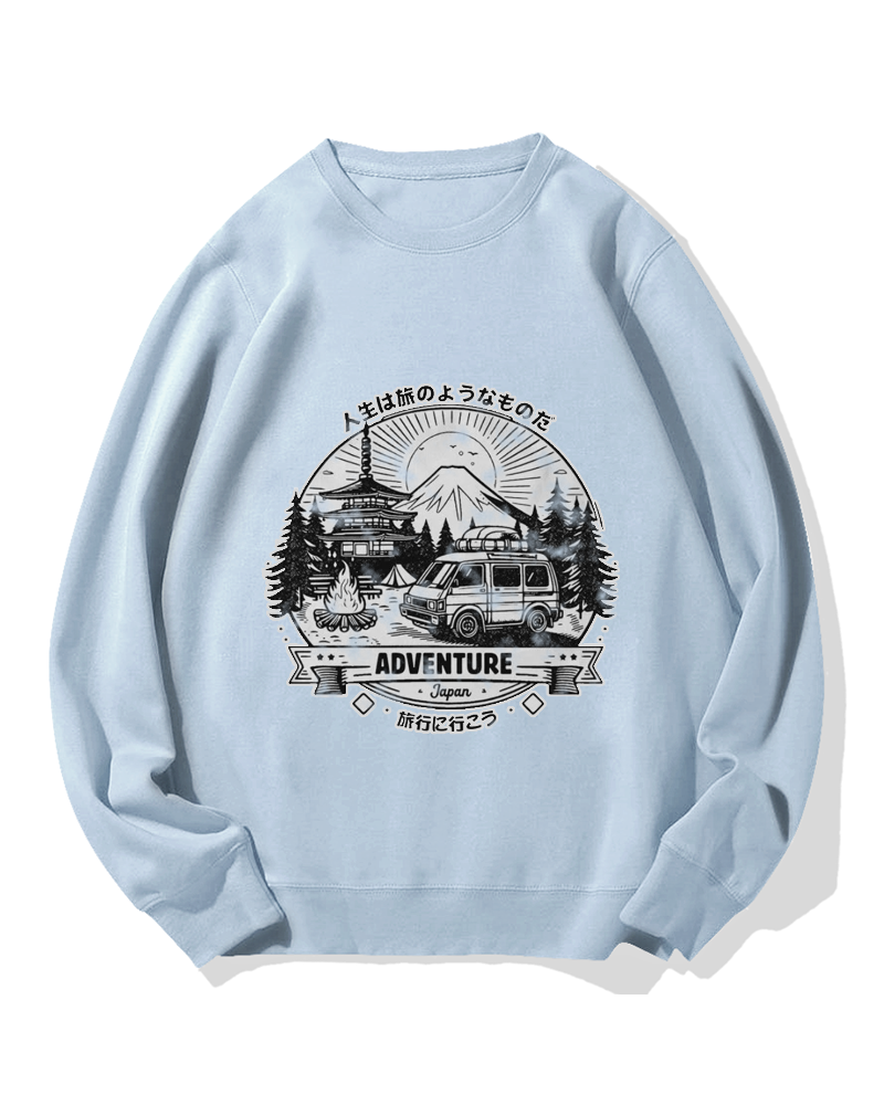 Adventure Travel in Japan Cotton Sweatshirt