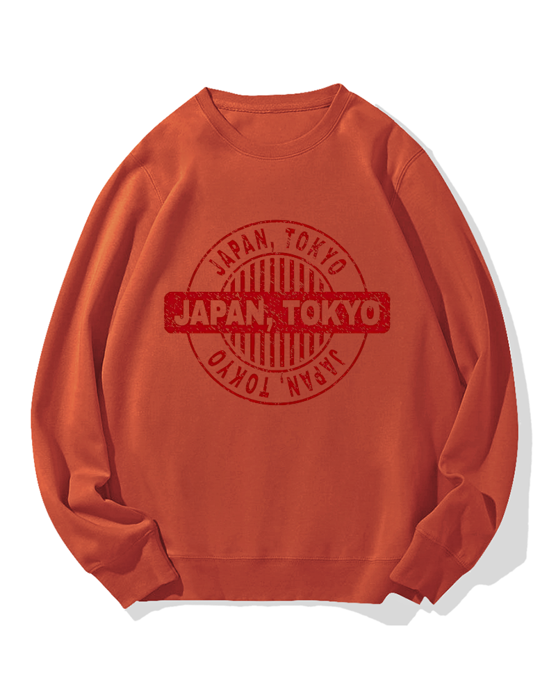 Tokyo Japan Stamp Cotton Sweatshirt