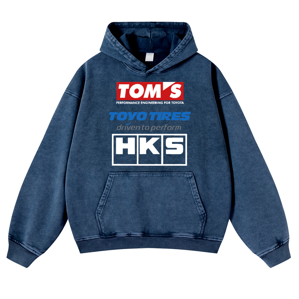 Tom's Toyo Tires HKS Vintage Washed Thick Cotton Hoodie