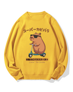 Osaka Capybara Scooter Cotton Sweatshirt