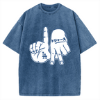 LA  Sign & Baseball Vintage Washed T-shirt