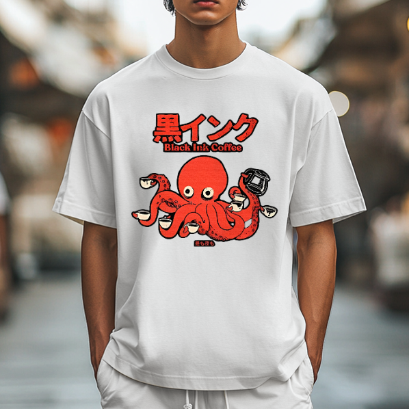 Octopus Coffee Japanese Style Classic Tee