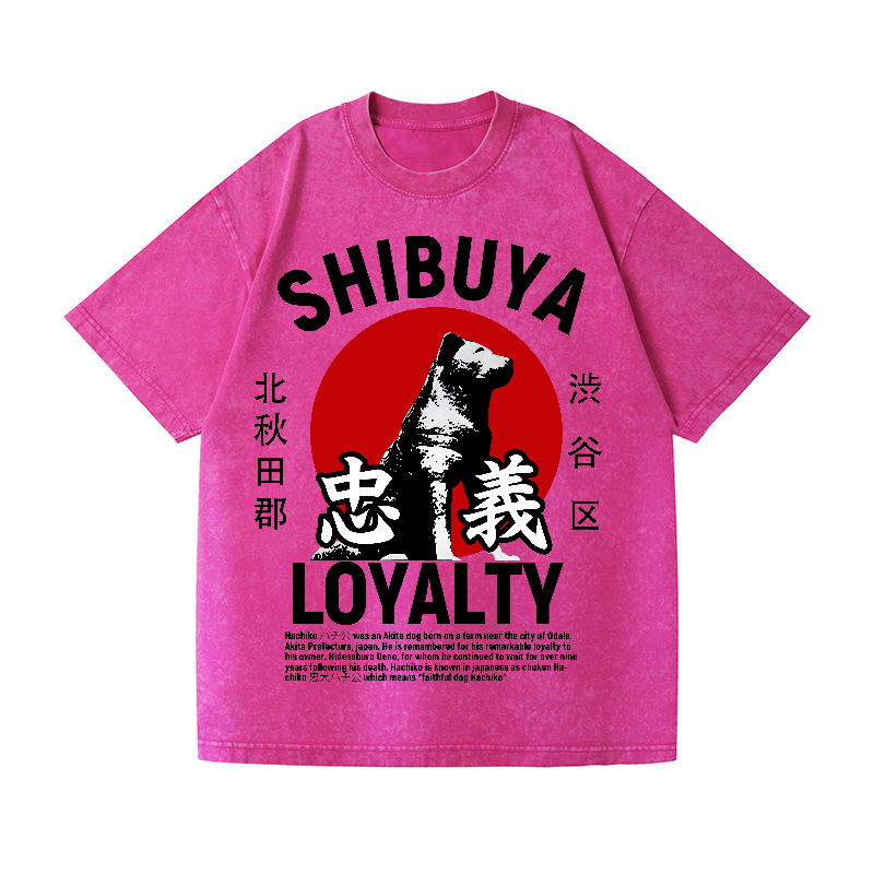 Shibuya Hachiko Vintage Wash Japanese Design T-Shirt
