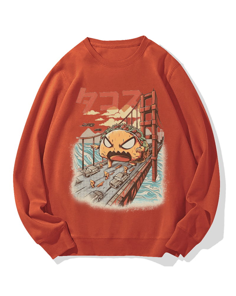 Taco Monster Cotton Sweatshirt