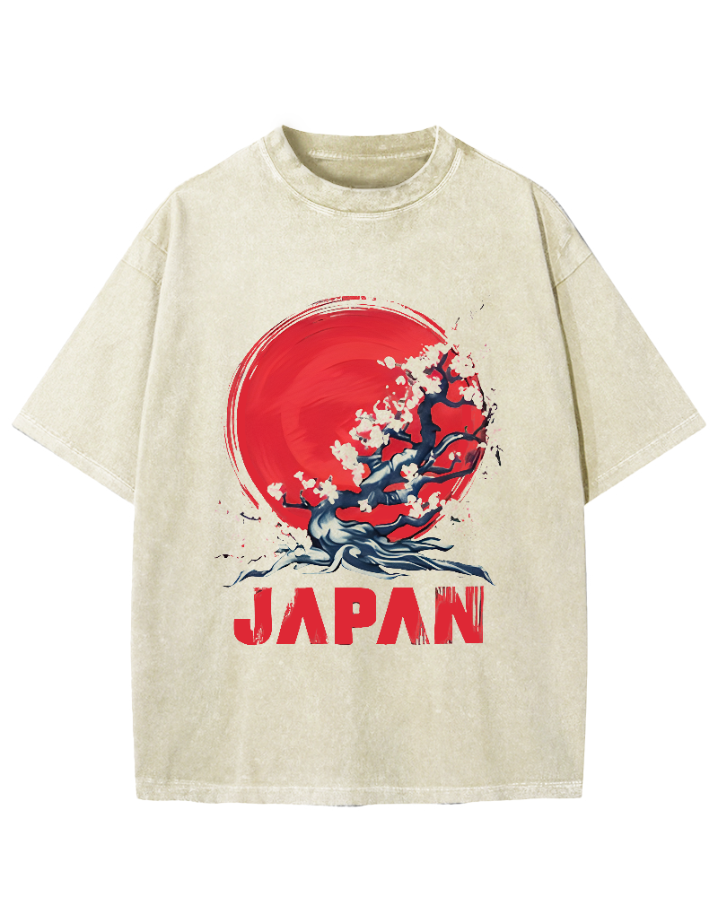 Japan Sakura Vintage Washed T-shirt