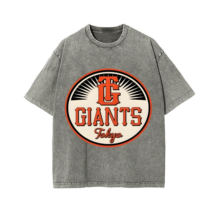 Tokyo Giants Baseball Vintage Wash Japanese Design T-Shirt