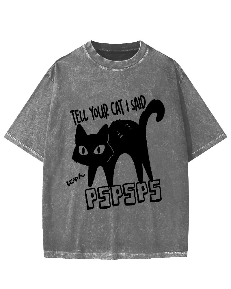 Attract Cats Vintage Washed T-shirt