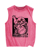 I'll Be Damned If I Die Sober Vintage Distressed Washed Tank Top
