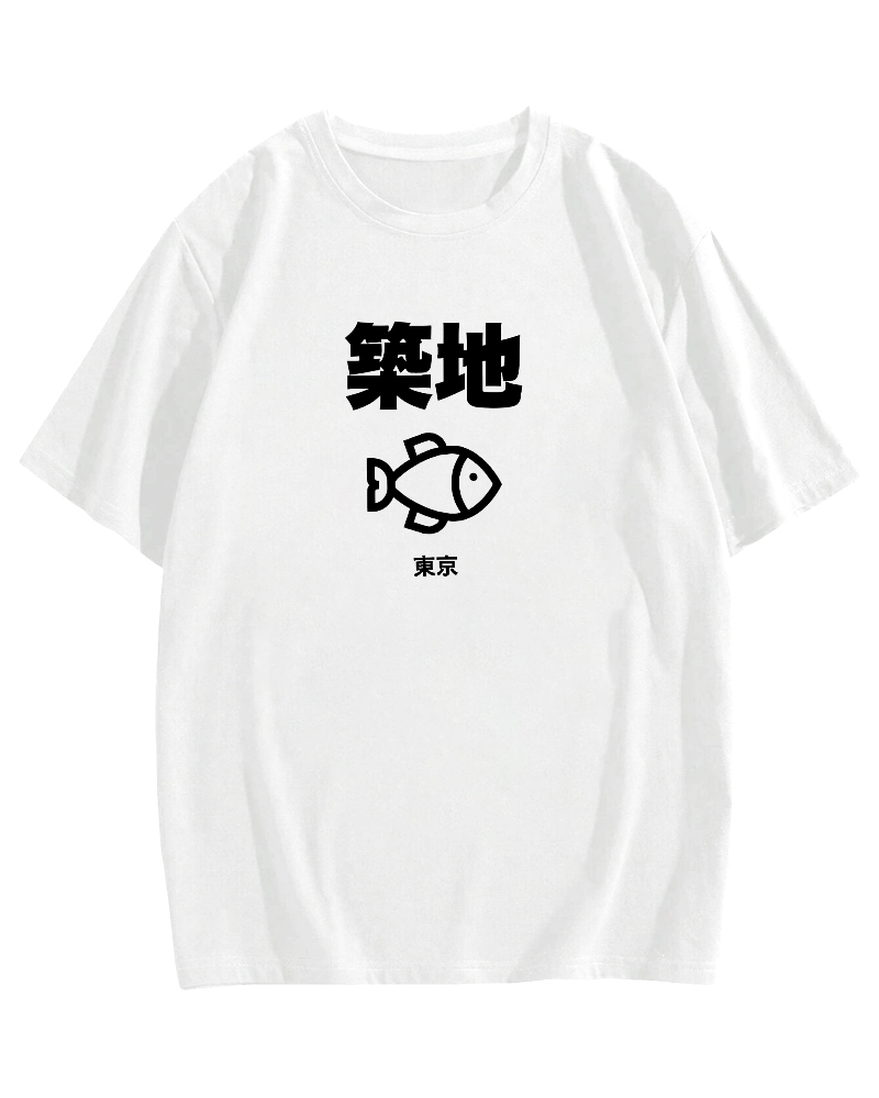 Tokyo Tsukiji Cotton casual T-shirt