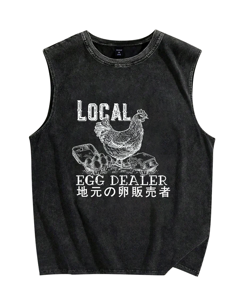 Egg dealer Vintage Distressed Washed Tank Top