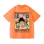 Spaghetti Cat Vintage Wash Japanese Design T-Shirt