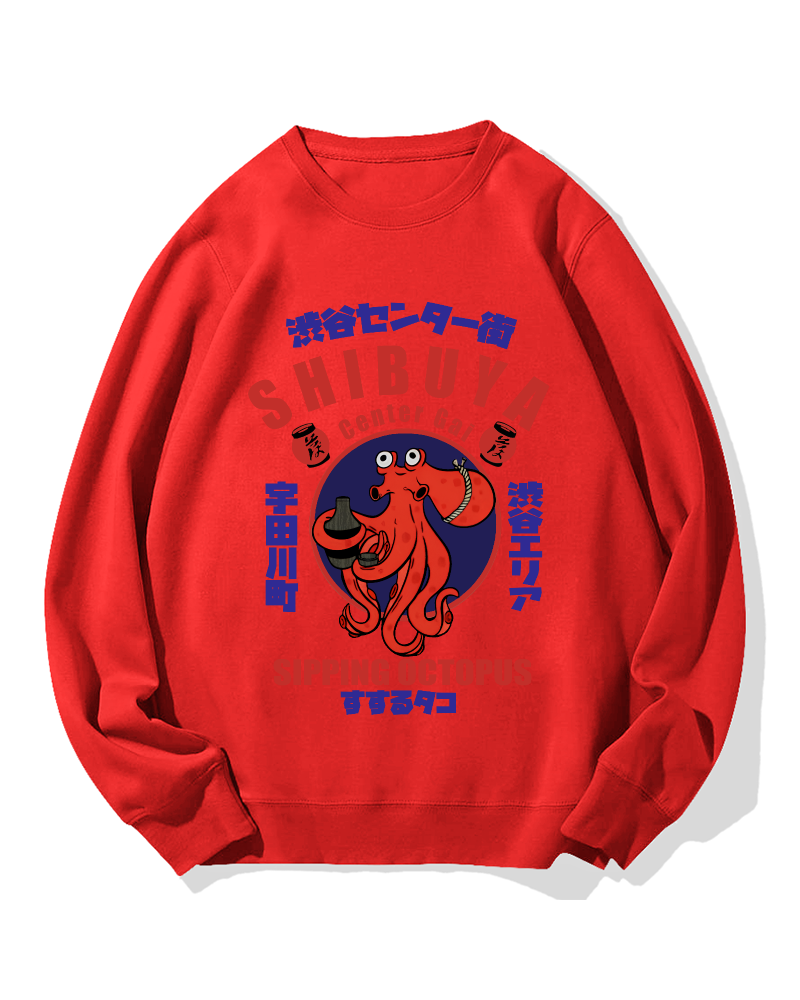 Shibuya Center Street Octopus Cotton Sweatshirt