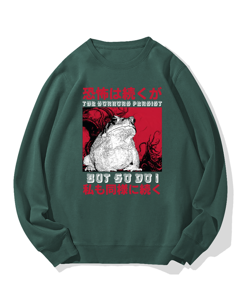 Scary frog Cotton Sweatshirt