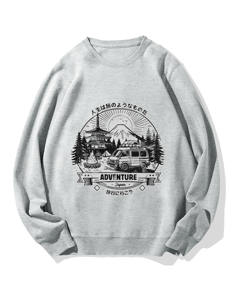 Adventure Travel in Japan Cotton Sweatshirt
