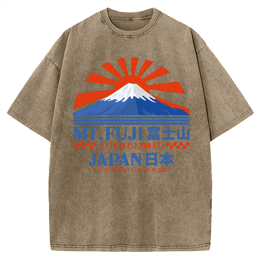 Vintage Japan Mount Fuji Vintage Washed T-shirt