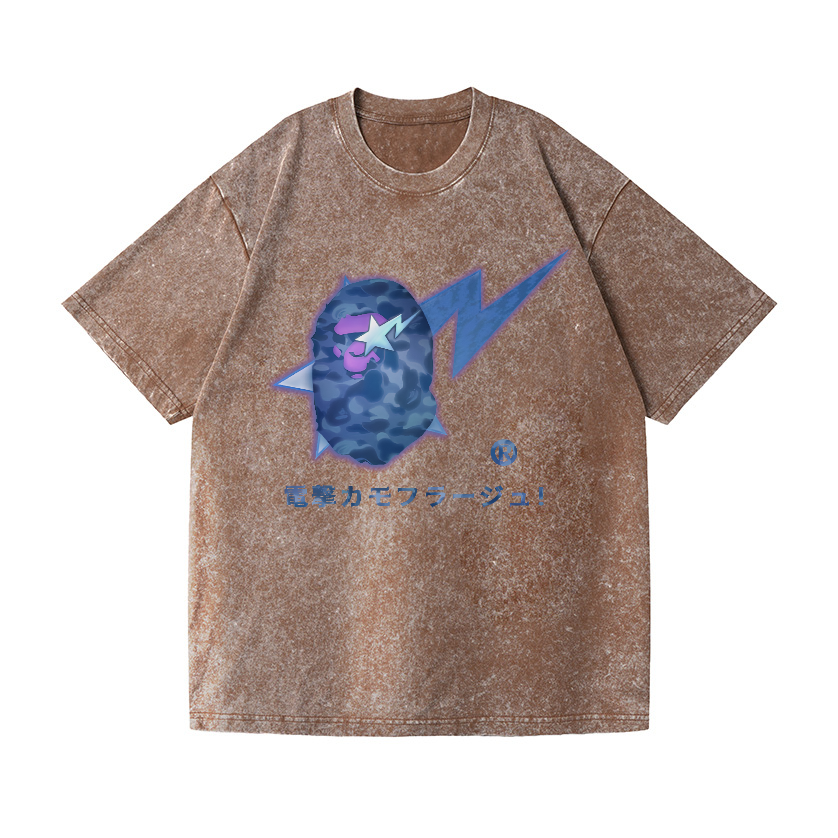 Lightning  Ape Vintage Wash Japanese Design T-Shirt