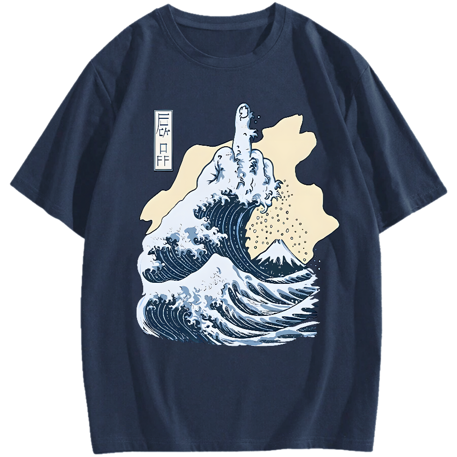 Kanagawa F**k Cotton casual T-shirt