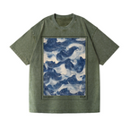 Yasuragi Wave Vintage Wash Japanese Design T-Shirt