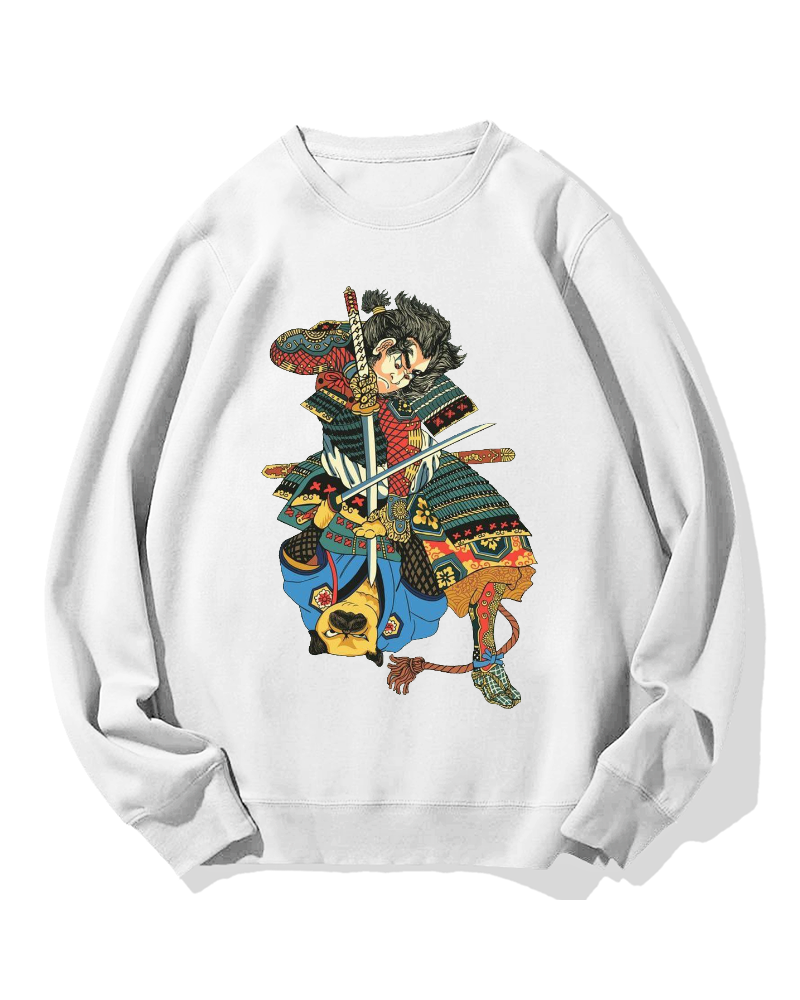 Dog vs Samurai Cotton Sweatshirt