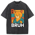 Funny Cat Bruh Meme Washed T-Shirt