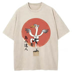 Karate Crane Japan Washed T-Shirt