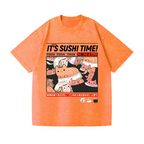 Cat Sushi Vintage Wash Japanese Design T-Shirt