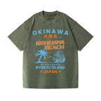 Okinawa Vintage Wash Japanese Design T-Shirt