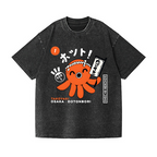 Takoyaki Vintage Wash Japanese Design T-Shirt