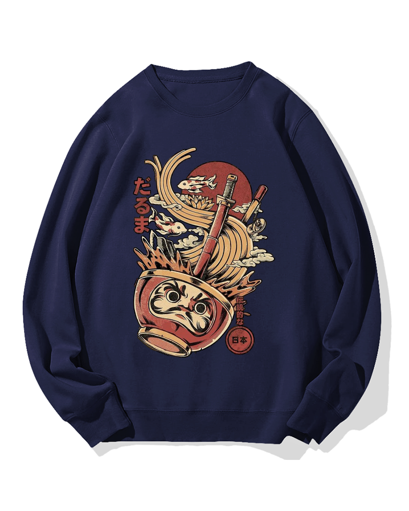 Traditional Daruma Ramen Cotton Sweatshirt