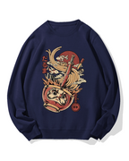 Traditional Daruma Ramen Cotton Sweatshirt