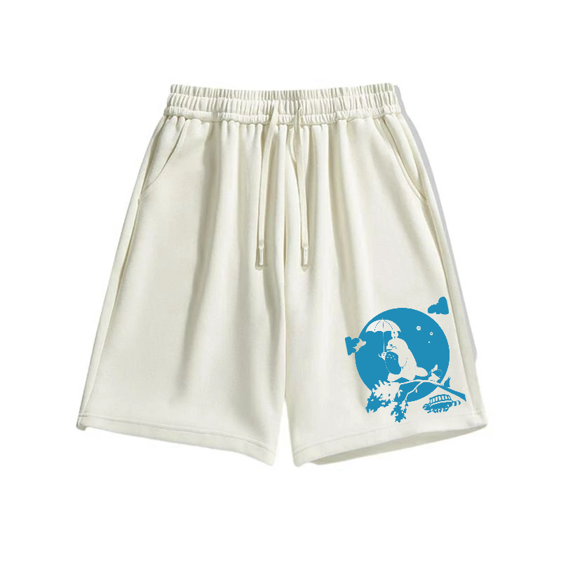 Cat Bus Cotton Casual Shorts