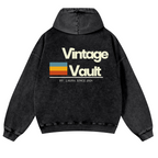 Vintage Vault Vintage Washed Cotton Back Art Hoodie