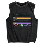 Lightsaber Vintage Distressed Washed Tank Top
